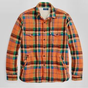 POLO RALPH LAUREN fleece lined plaid flannel jacket button up